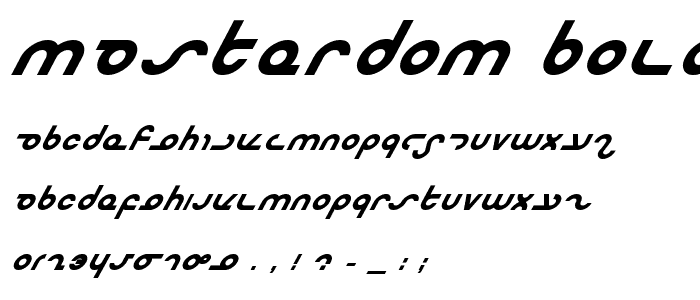 Masterdom Bold Italic font